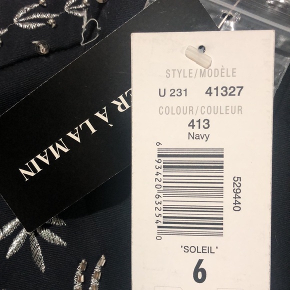 Exquisite |  100% Cotton Embellished Lined Skirt | Platinum “Soleil” series - Picture 11 of 11